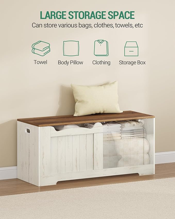 Hzuaneri 43.3" Storage Chest, Extra Large Storage Bench Trunk - Image 7