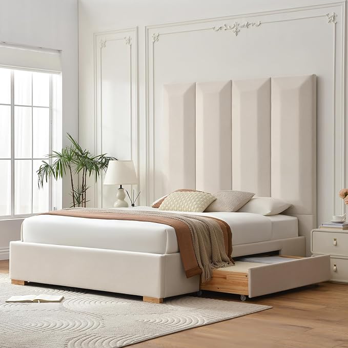 VELOCAVA Queen Size Upholstered Bed Frame by VELOCAVA