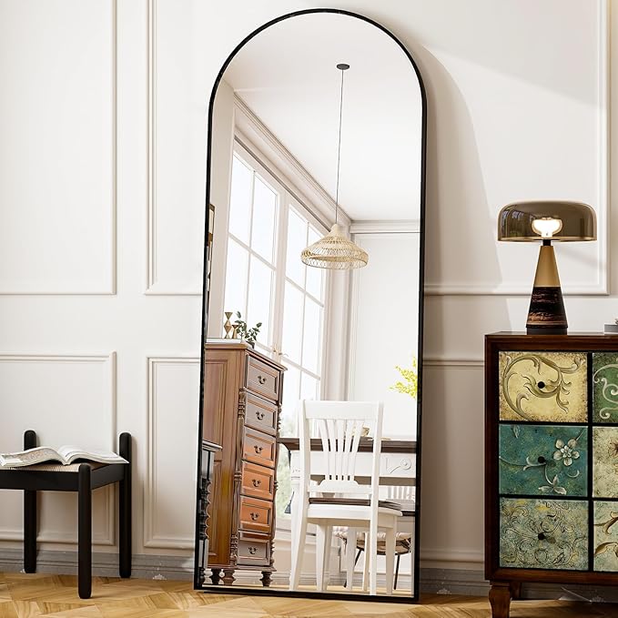 HARRITPURE 64"x21" Arched Full Length Mirror Free Standing Leaning Wall-Mounted by HARRITPUREHome