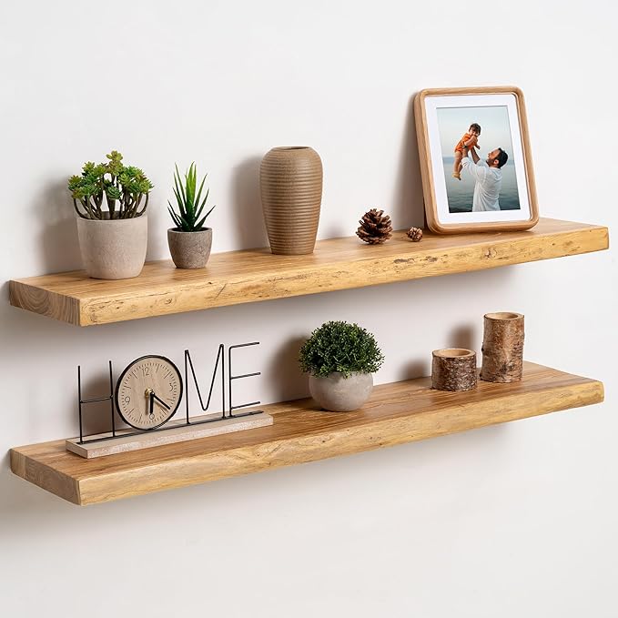 fuqing Live Edge Floating Shelves by Fuqing