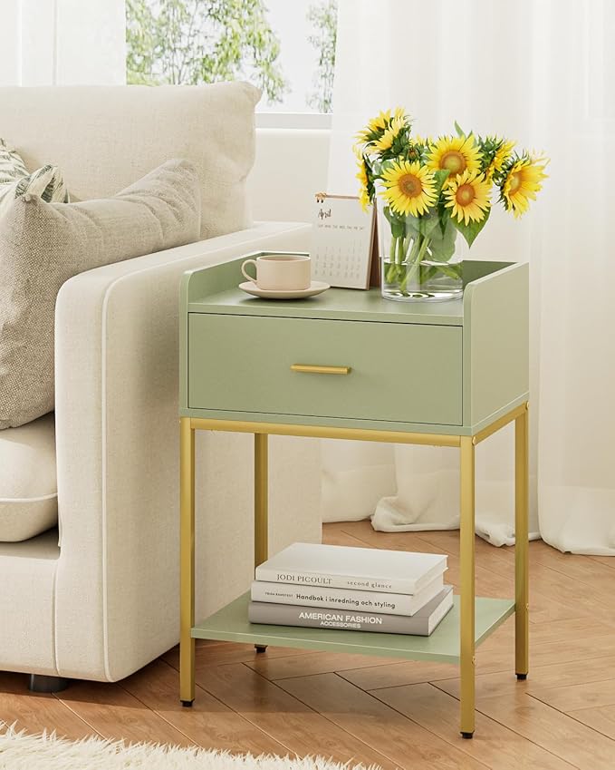 Masupu Nightstand, Bedside Table 3-Tier Modern Night Stand - Image 4