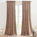 StangH Blush Beige Kids Bedroom Curtains Velvet Room Darkening Doorway Dividers by StangH
