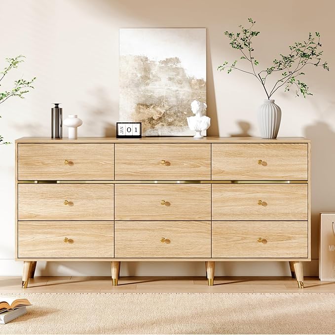 9 Drawer Dresser, Wooden Bedroom Drawer Dresser - Image 7