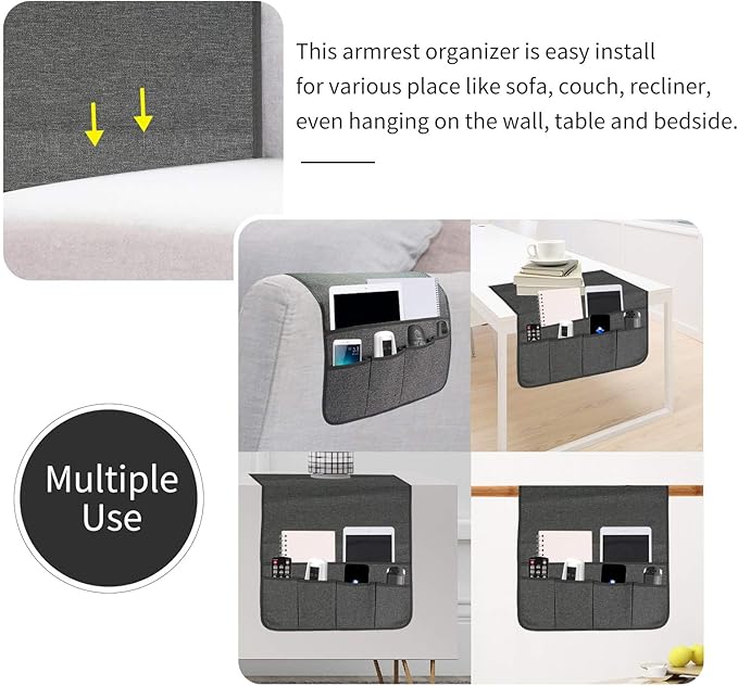 SYSOV Sofa Armrest Organizer, Remote Control Holder - Image 5