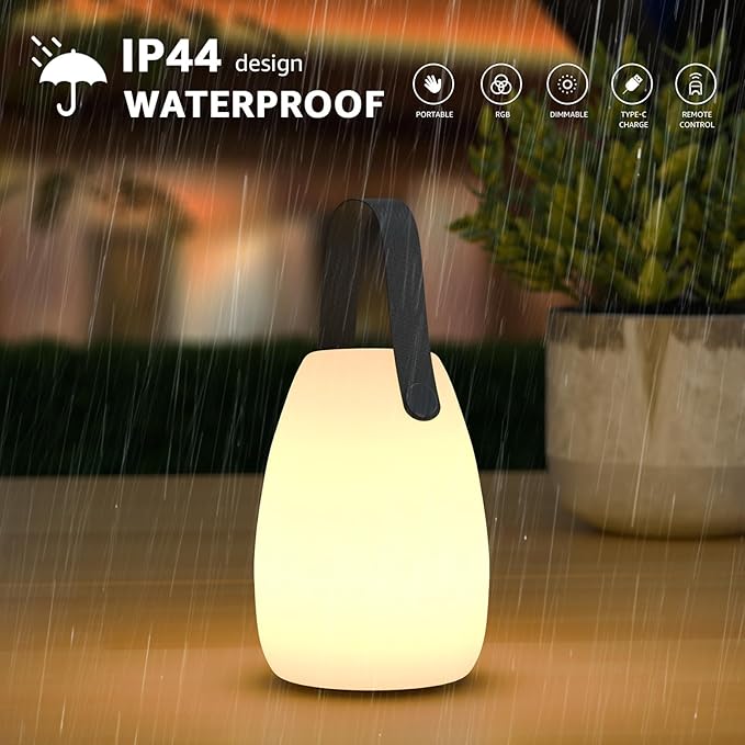 uuffoo 2 Pack Portable Outdoor Table Lamp - Image 5