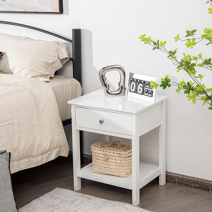 Giantex Nightstand Set of 2, Wood End Table - Image 6