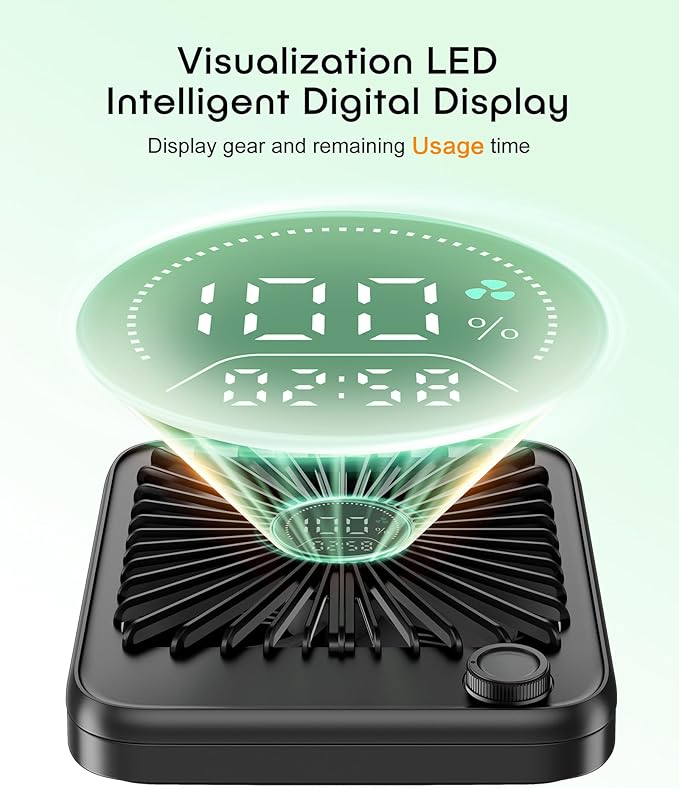 FadFun Small Desk Fan Personal Fans，100Speed Adjustable Quiet Small Portable Fan - Image 2