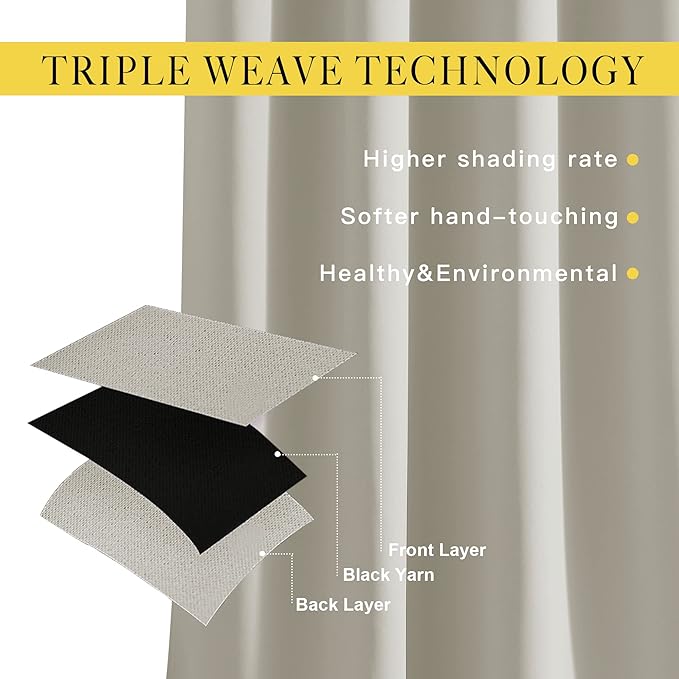 NICETOWN Blackout Sliding Door Curtains - Image 3