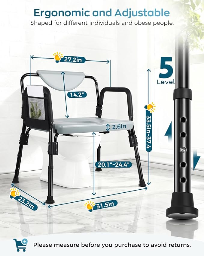 Bariatric Bedside Commode Chair - Image 5