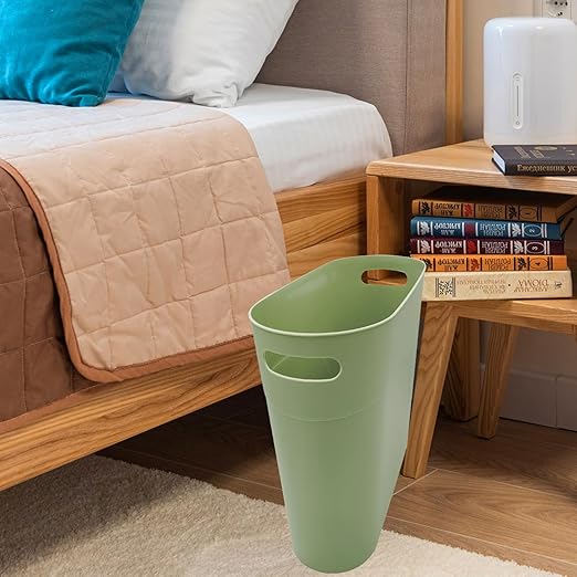 ROYFACC Small Trash Can Plastic Bathroom Wastebasket 3.2 Gallon Slim Garbage - Image 2
