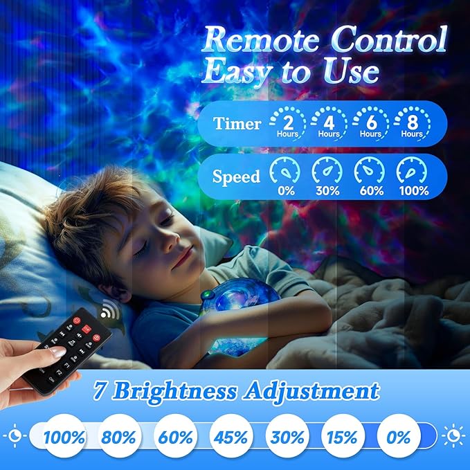 Galaxy Projector for Bedroom, 15 Colors Star Projector for Kids Night Light for - Image 5