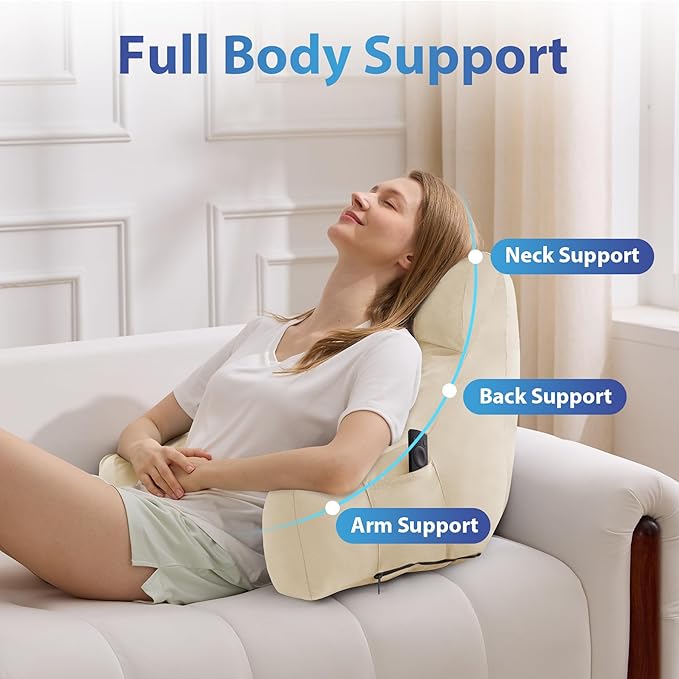 IPYNBAP Back Pillow for Bed Sitting up, Reading Pillow for Sitting in Bed Adult - Image 5