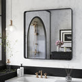 ISKM 32"x 32" Black Framed Bathroom Mirror by ISKM-IStillKeepMovin
