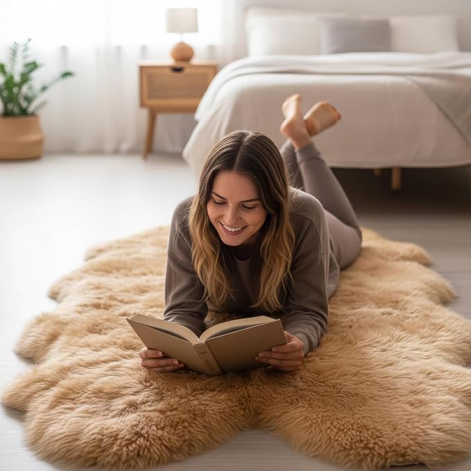 Large Sheepskin Rug for Living Room by SuperAreaRugs