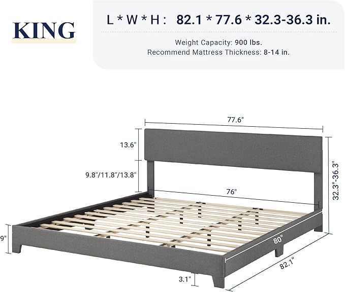 Allewie King Size Bed Frame - Image 2