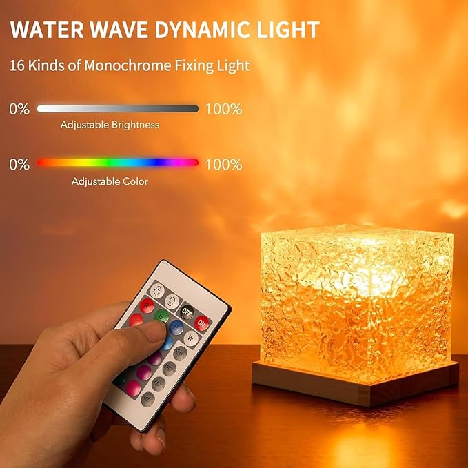 Growalleter Ocean Wave Projection Lamp, 16 Color RGB Mood Light - Image 3
