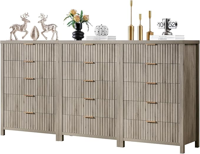 5 Drawers Dresser for Bedroom, 44 Inches Tall Modern Bedroom Dressers, Chest of by OAKHAMHOME