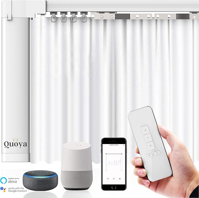 Quoya Smart Electric Curtain Track AT5810【Up to 3m by QUOYALiving