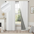 Black Out Curtains 63 Inch Long Small White Blackout Energy Saving Dining Room by Pitalk