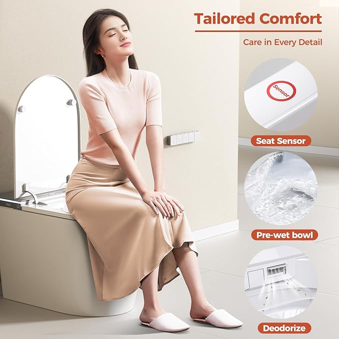 Smart Toilet with Bidet Built in, Japanese Bidet Toilet, - Image 6