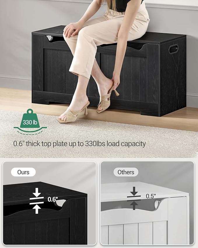 Hzuaneri 43.3" Storage Chest, Extra Large Storage Bench Trunk - Image 8