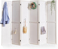 Pegboard Display, 5.6Ft Wooden Room Divider Folding Privacy Screens Portable by Svimi