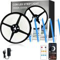 50FT COB LED Strip Lights 6000K White Dimmable DC 24V Flexible LED Tape Light by Yeewhale