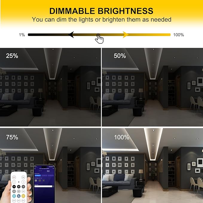 COB LED Strip Lights Cool White, 24V Dimmable led Light Strip KIT - Image 8
