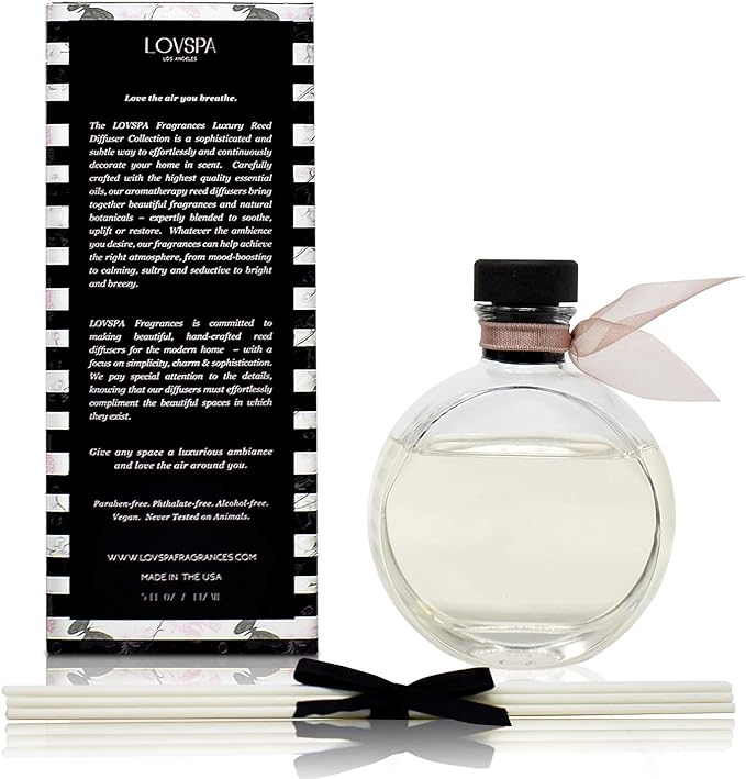 LOVSPA Reed Diffuser Set, Smoked Vanilla Scented Oil Diffuser - Image 2