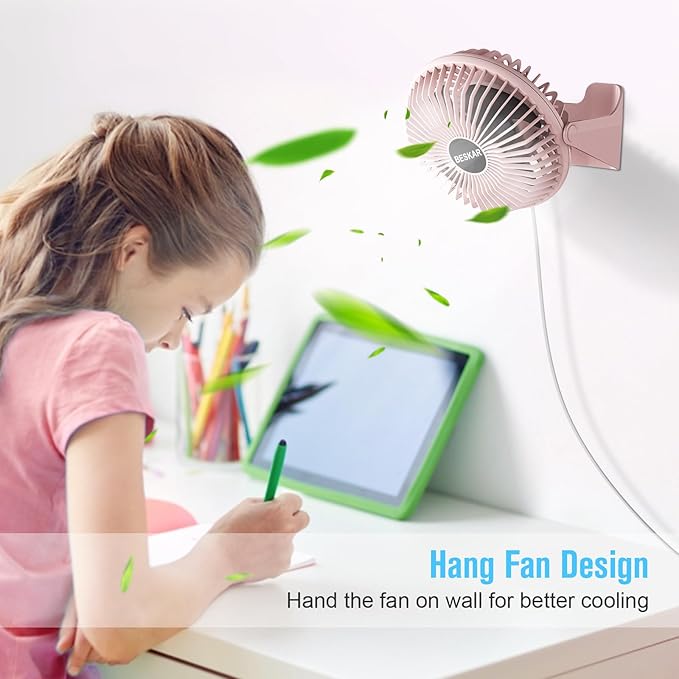 BESKAR USB Small Desk Fan, Portable Fans - Image 6