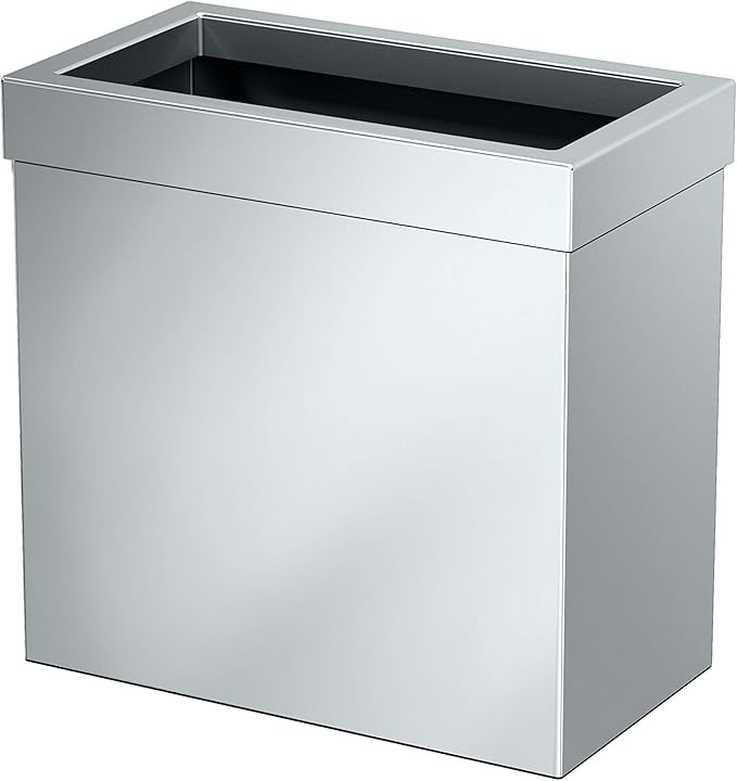 Gatco Modern Rectangle Wastebasket, Chrome by Gatco