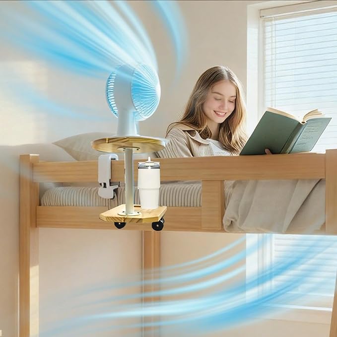 PoolTechX Fan Holder for Dorm Bed, Wooden Clamp Fan Holder for Woozoo Fan - Image 7