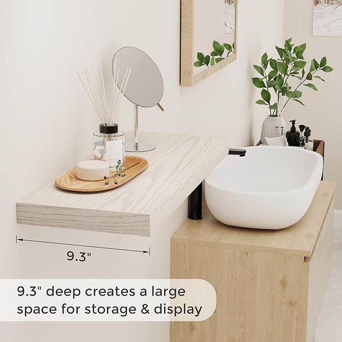 Fun Memories Floating Shelves for Wall, 24 x 9.3 Floating Shelf Wall-Mounted - Image 4