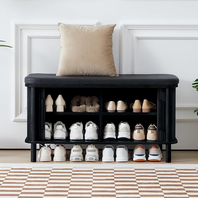 Shoe Bench, Entryway Shoe Cabinet - Image 3