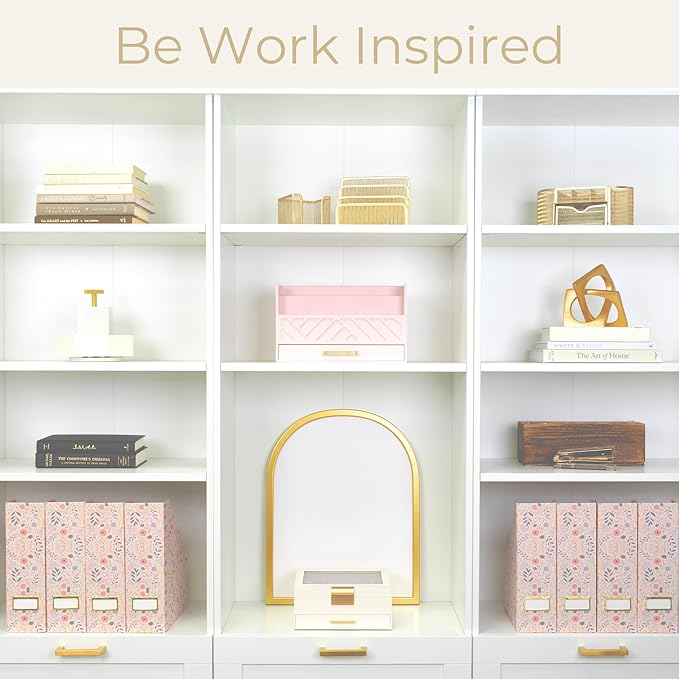 BLU MONACO | Cardboard Magazine File Holder Set of 4 | Standing File Holder - Image 2