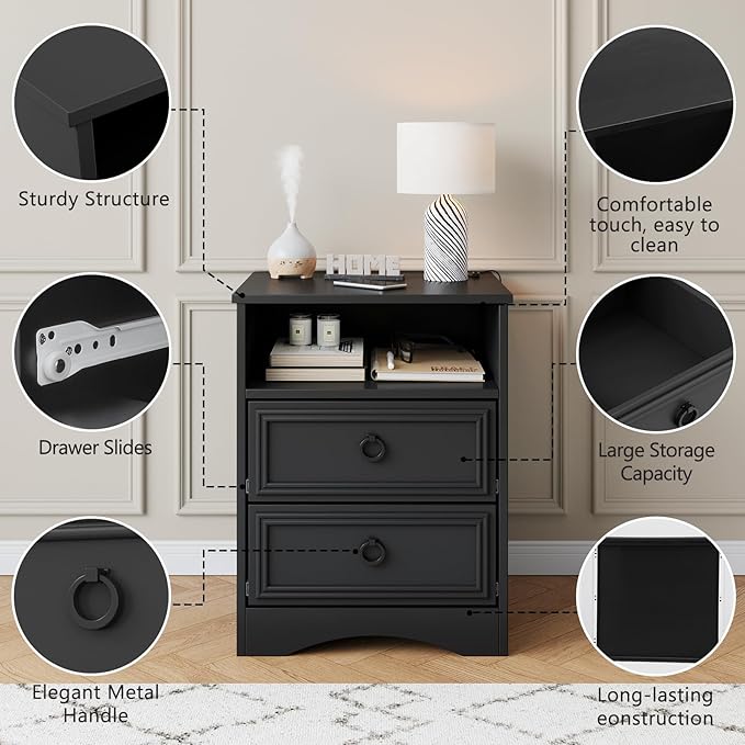 Set of 2 Large Night Stand - Image 6