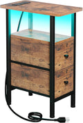 LOAKEKEL Narrow End Table Living Room by LOAKEKEL