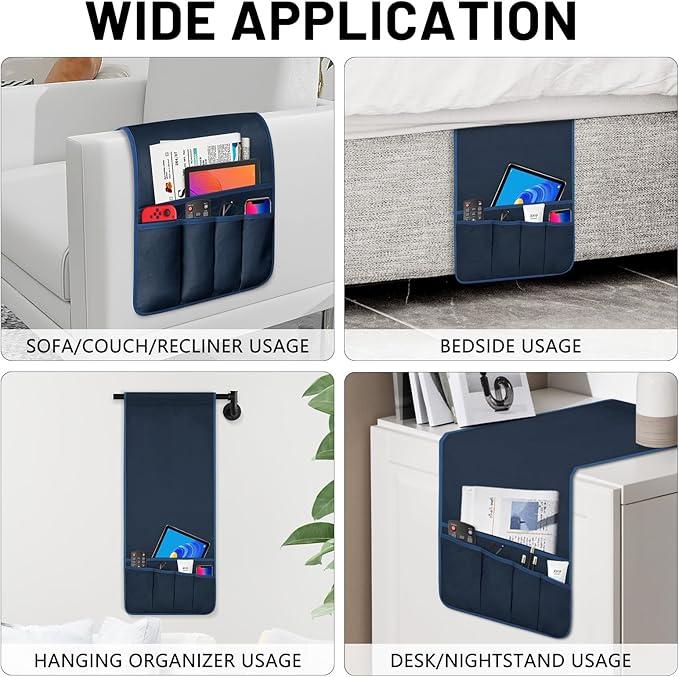 WETRBWEH TV Remote Control Holder Couch Caddy, Non-slip Bedside Caddy Organizer - Image 3