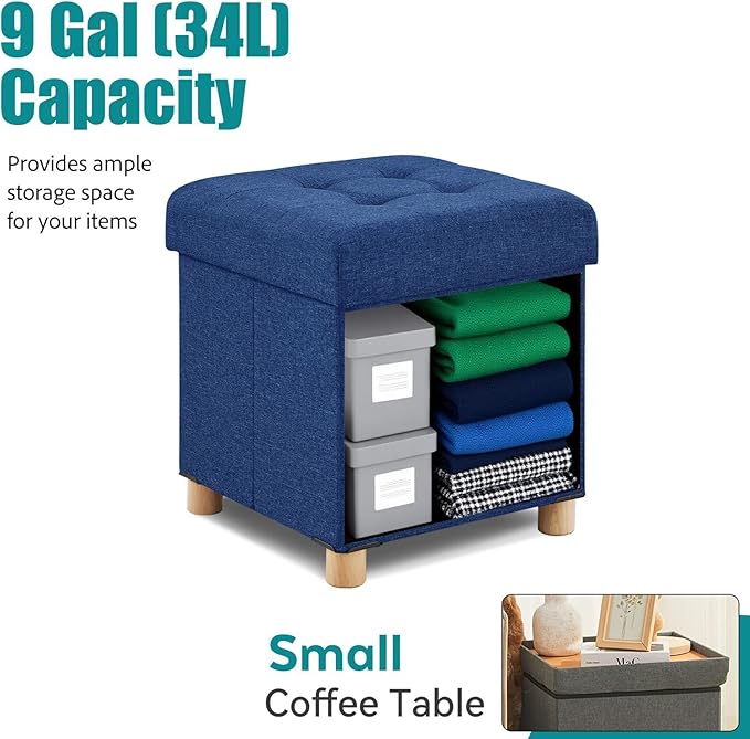 BRIAN & DANY Ottoman with Storage, Small Storage Ottoman - Image 3