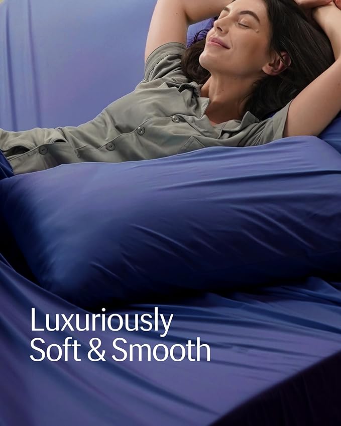 REST® Evercool®+ Top Sheet, Full/Queen Size, Midnight Blue - Image 3