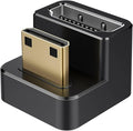 AGVEE 3 Pack 180 Degree Angled Mini HDMI Male to HDMI Female Adapter, U-Shaped by AGVEE