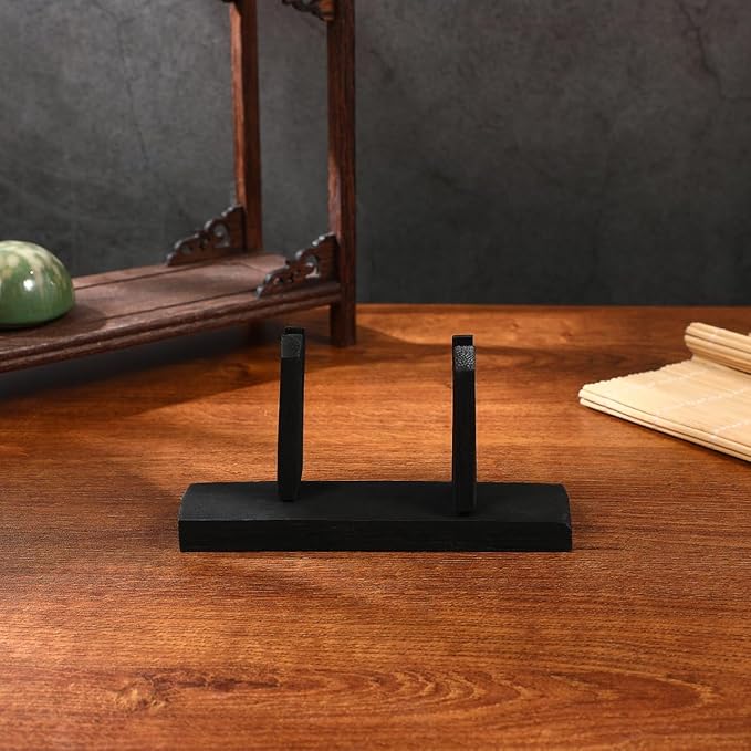 BESPORTBLE Wooden Hand Fan Stand Japanese Style Folding Fan Holder Portable - Image 9