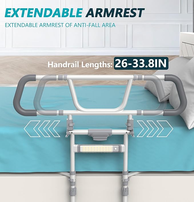 Packve Foldable Bed Rails for Elderly Adults Safety - Image 4
