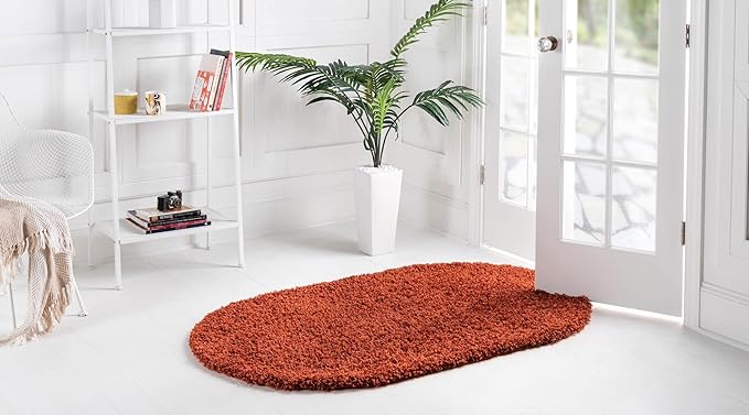 Unique Loom Solid Shag Collection Area Rug - Image 3