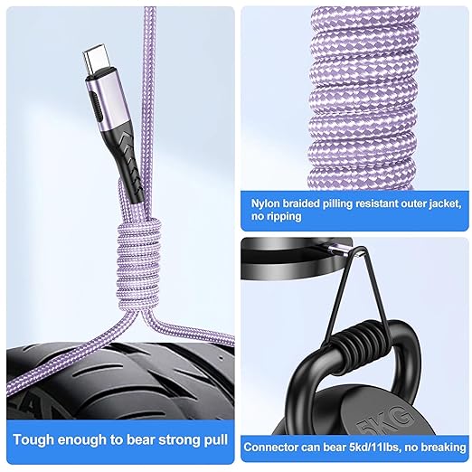 Durcord USB C to USB C Cable, Type C to Type C Charger Braided USB Cable - Image 3