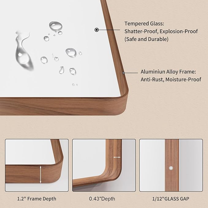 LOAAO 48X40 Inch Bathroom Mirror - Image 5