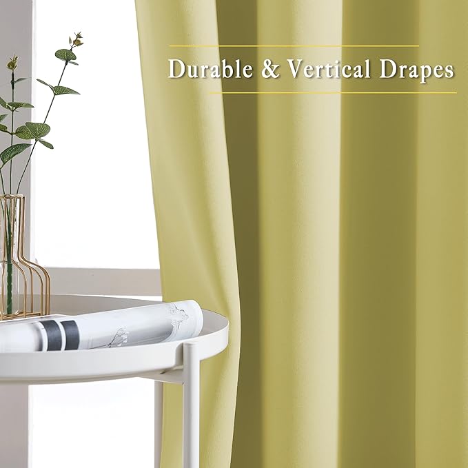 NICETOWN Room Darkening Room Divider Curtains 118 inches Long 2 Panels - Image 5