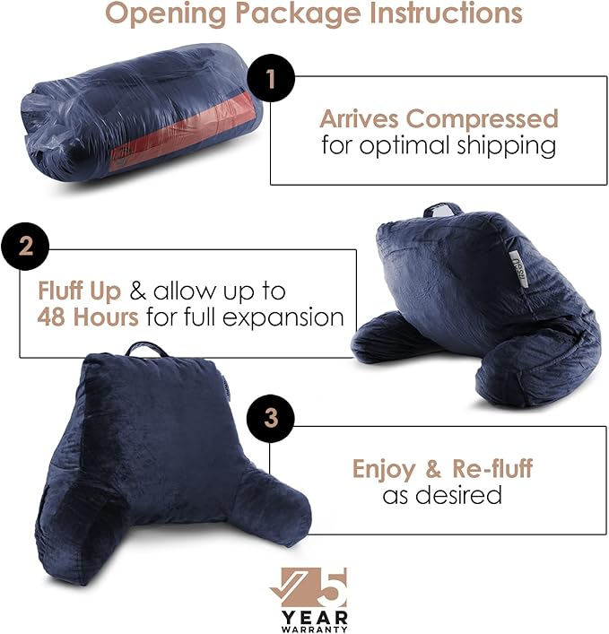 Nestl Reading Pillow with Shredded Memory Foam, Designed - Image 2