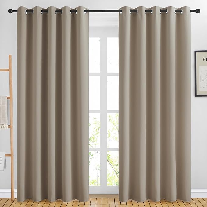NICETOWN Room Darkening Taupe Curtains & Drapes by NICETOWN