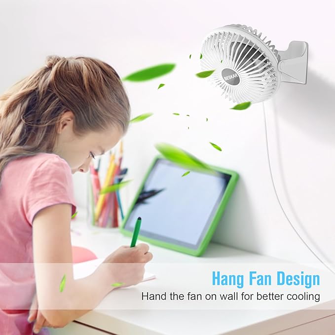 BESKAR USB Small Desk Fan, Portable Fans - Image 6